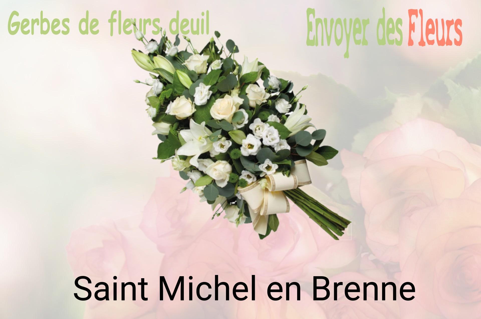 Gerbe de fleurs de deuil livrée à Saint-Michel-en-Brenne